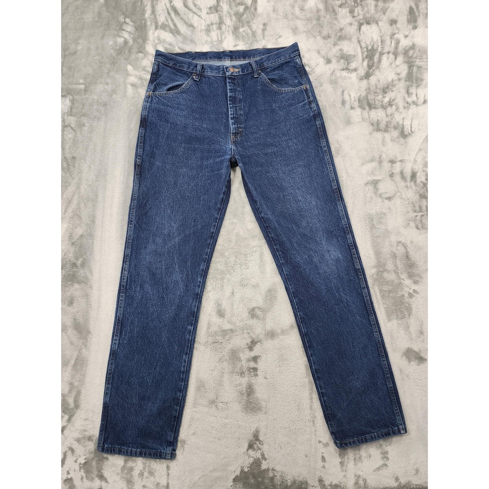 Rustler Jeans Mens 36X34‎ Blue Regular Fit Straight Leg Heavy Weight Denim Work